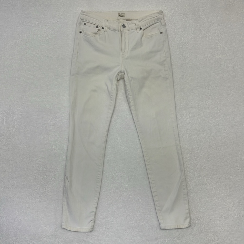 J. Crew White Stretch Skinny Jeans‎ Sz 27/28